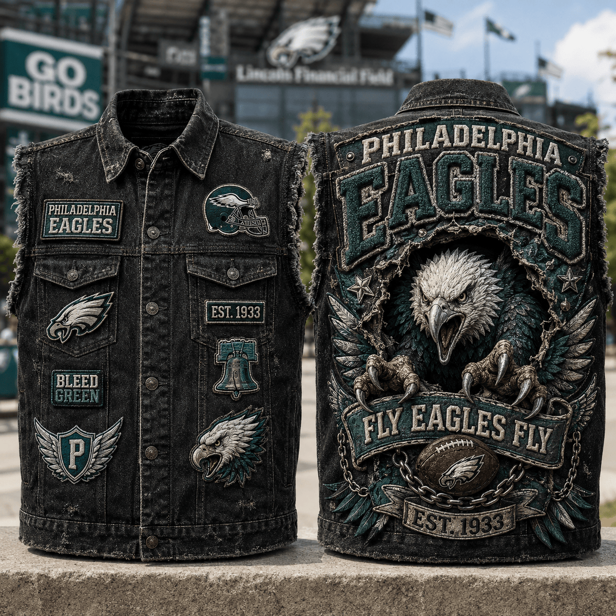 PLDE PREMIUM DENIM VEST LNTH