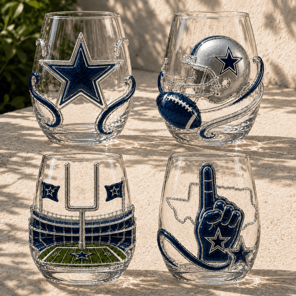 DLCB Stemless Glass Cup Set TTTT