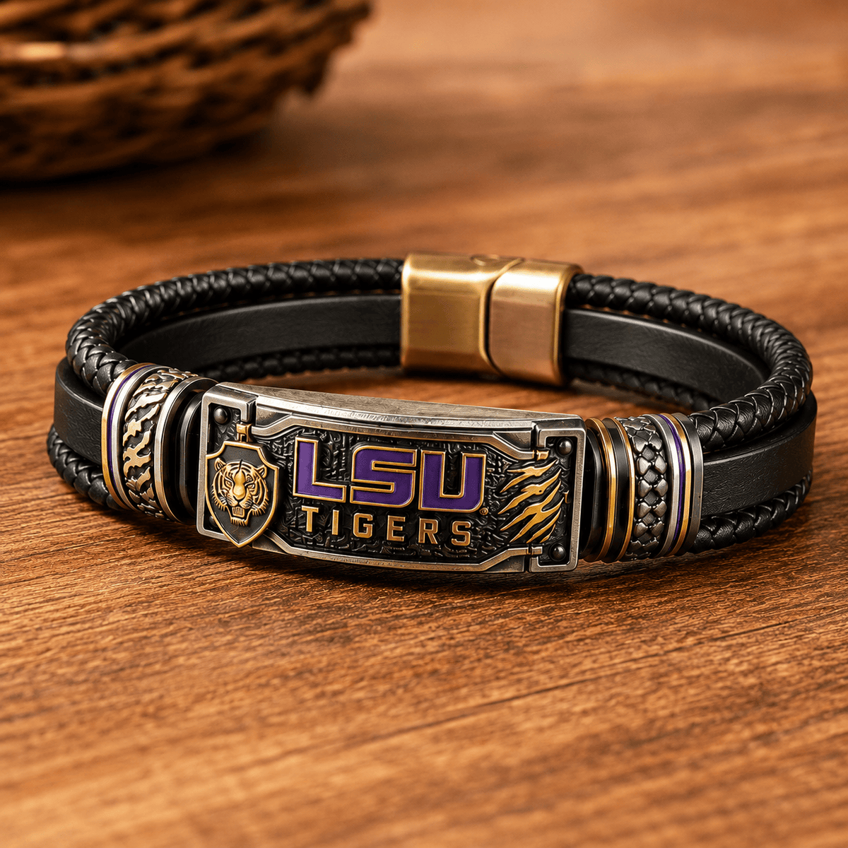 LSU Braided Bracelet Set LNTH