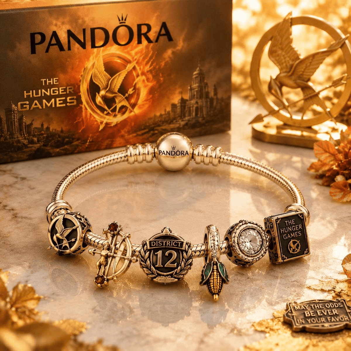 THG Gold Charm Bracelet Set TTN