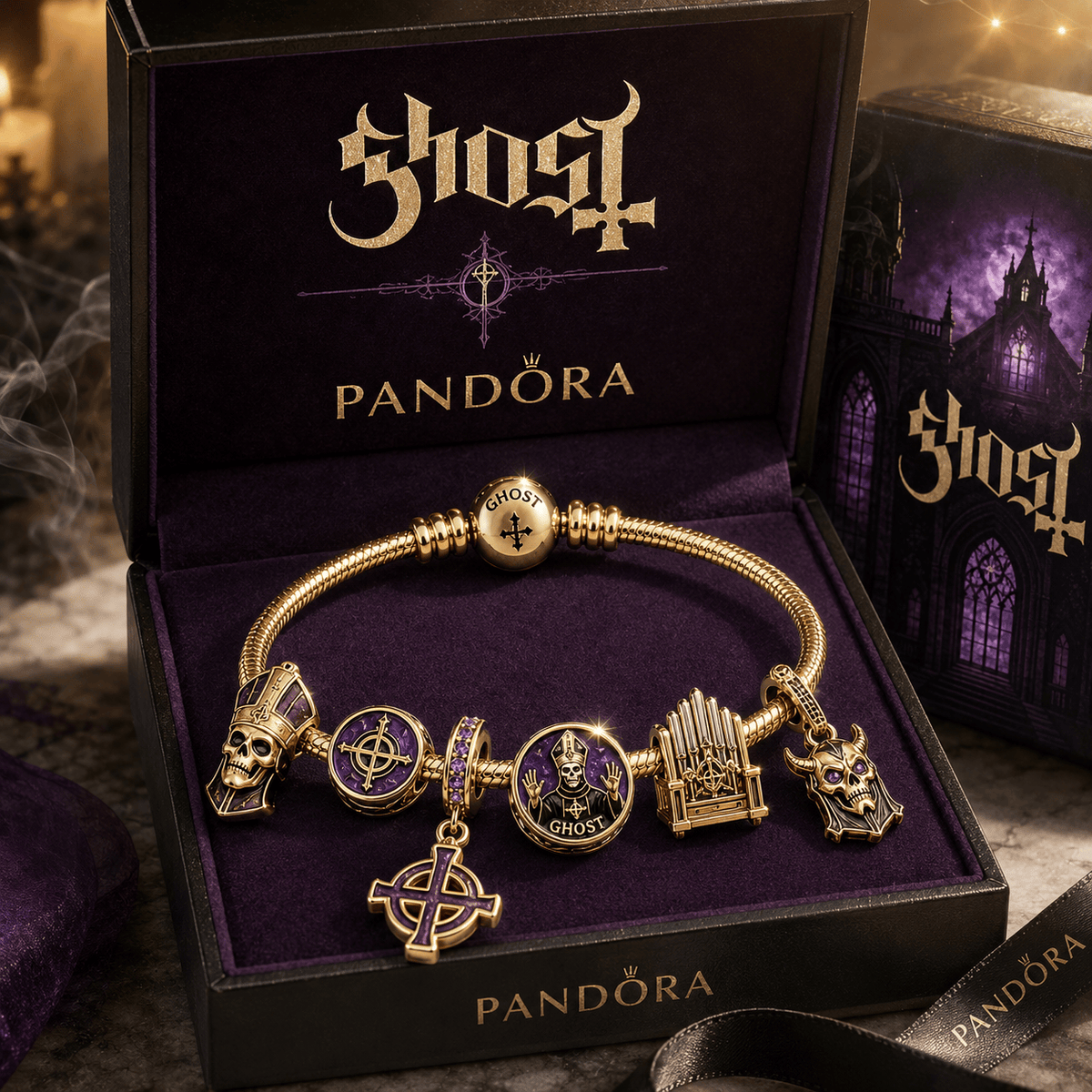 GHB Gold Charm Bracelet Set TTTT