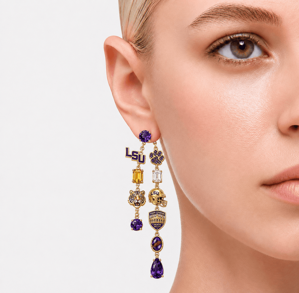 Premium LSU Dangle Earrings NTNA