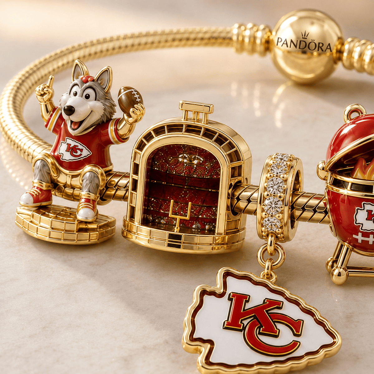KCC Silver Charm Bracelet Set HQH