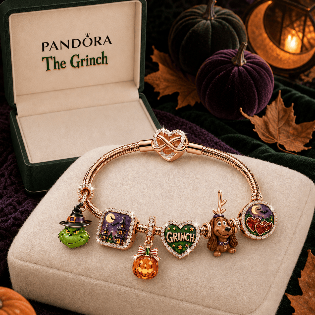 TGR Rose Gold Charm Bracelet Set TMH