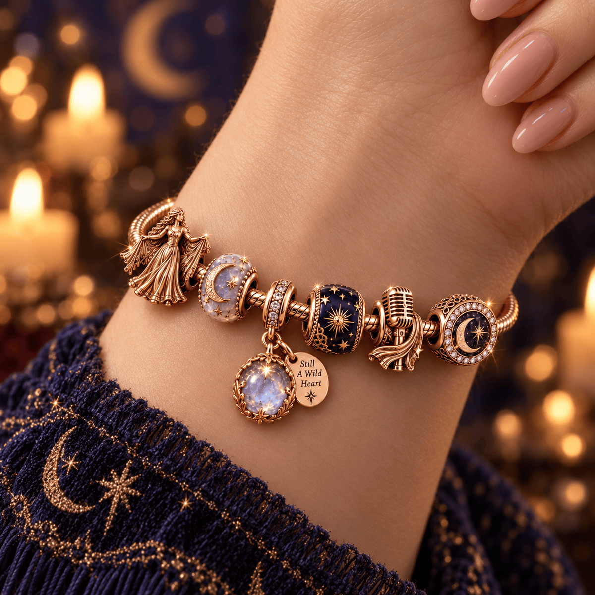 STNK Gold Charm Bracelet Set PNPA