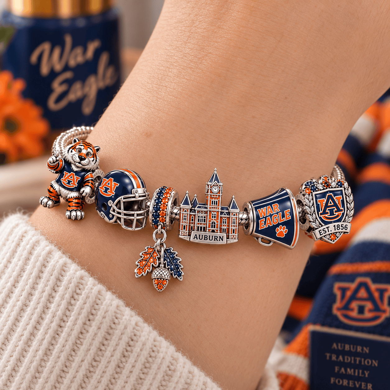 ABTG Silver Charm Bracelet Set NTTB