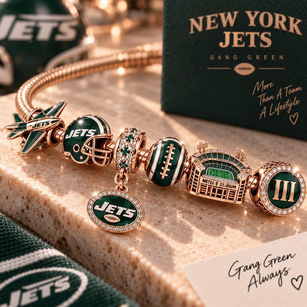 NYJ Gold Charm Bracelet Set NHVH