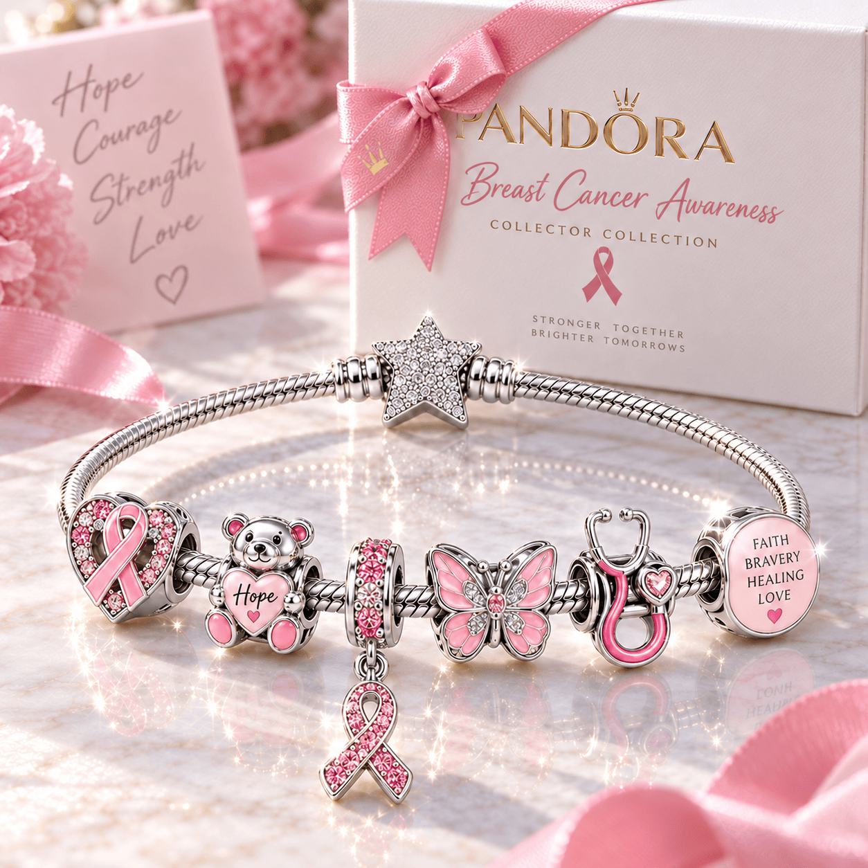 BCA Silver Charm Bracelet Set BMD
