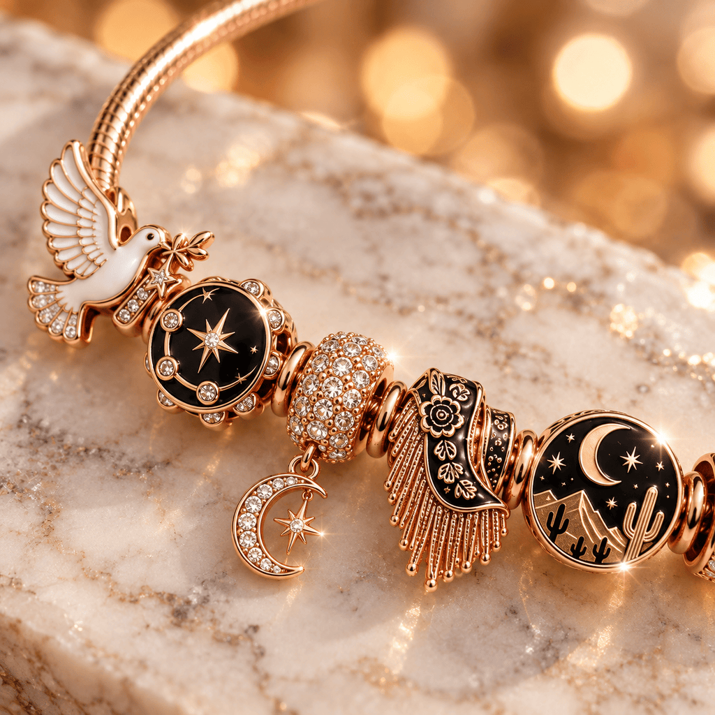 STNK Silver Charm Bracelet Set PNPA
