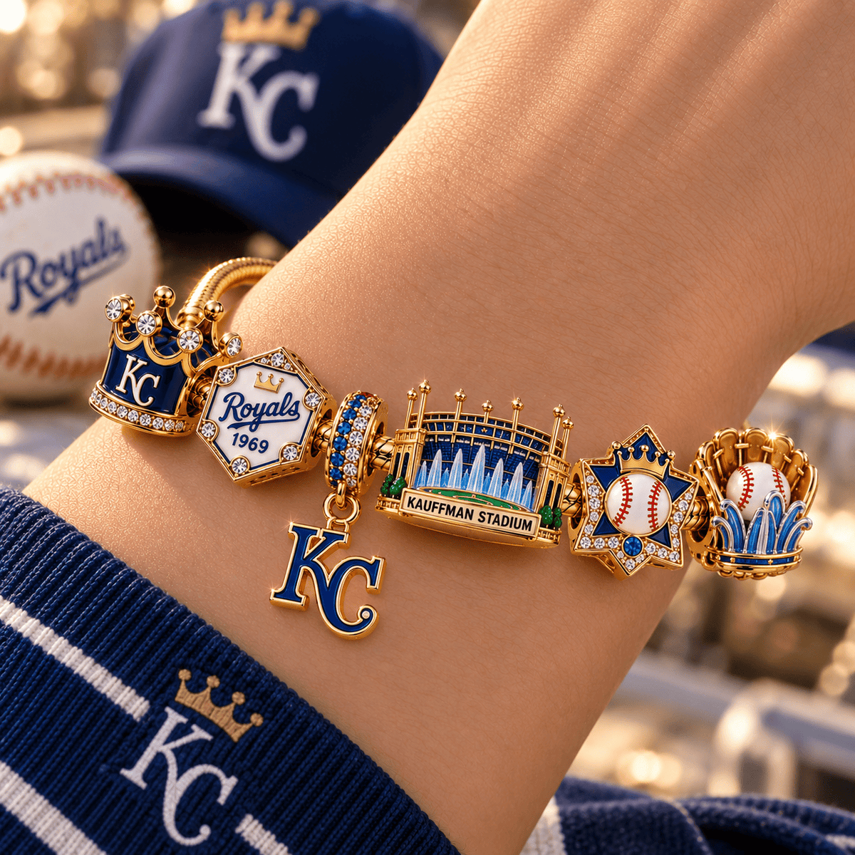 KCR Gold Charm Bracelet Set NHVH