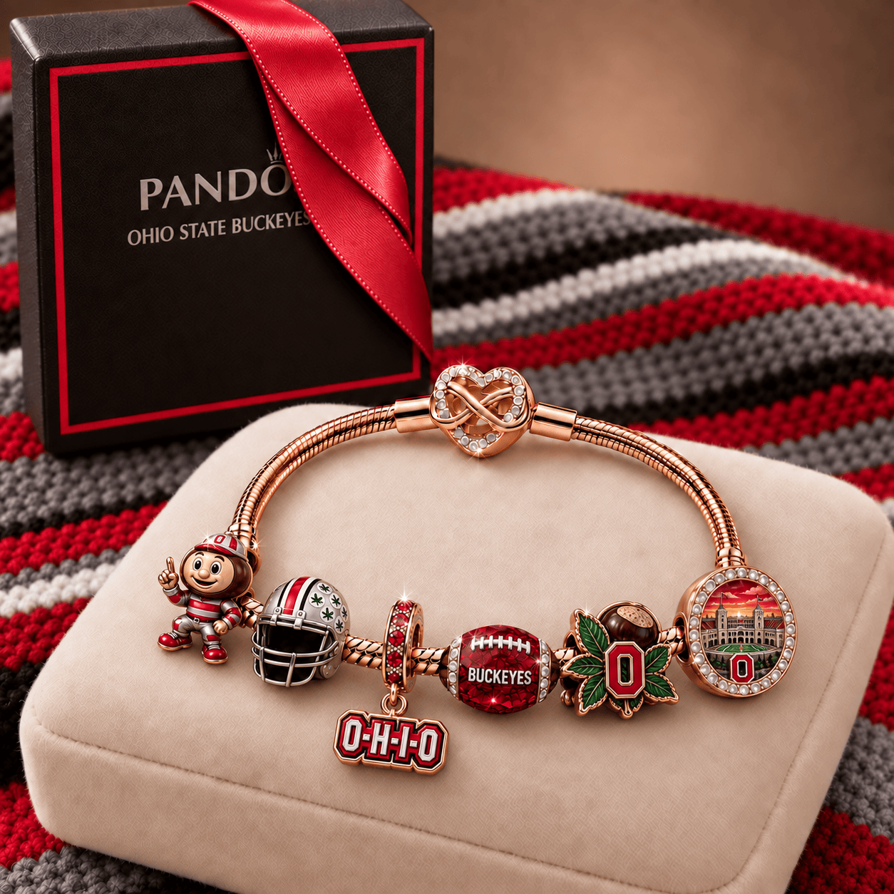 OSB Rose Gold Charm Bracelet Set TMH