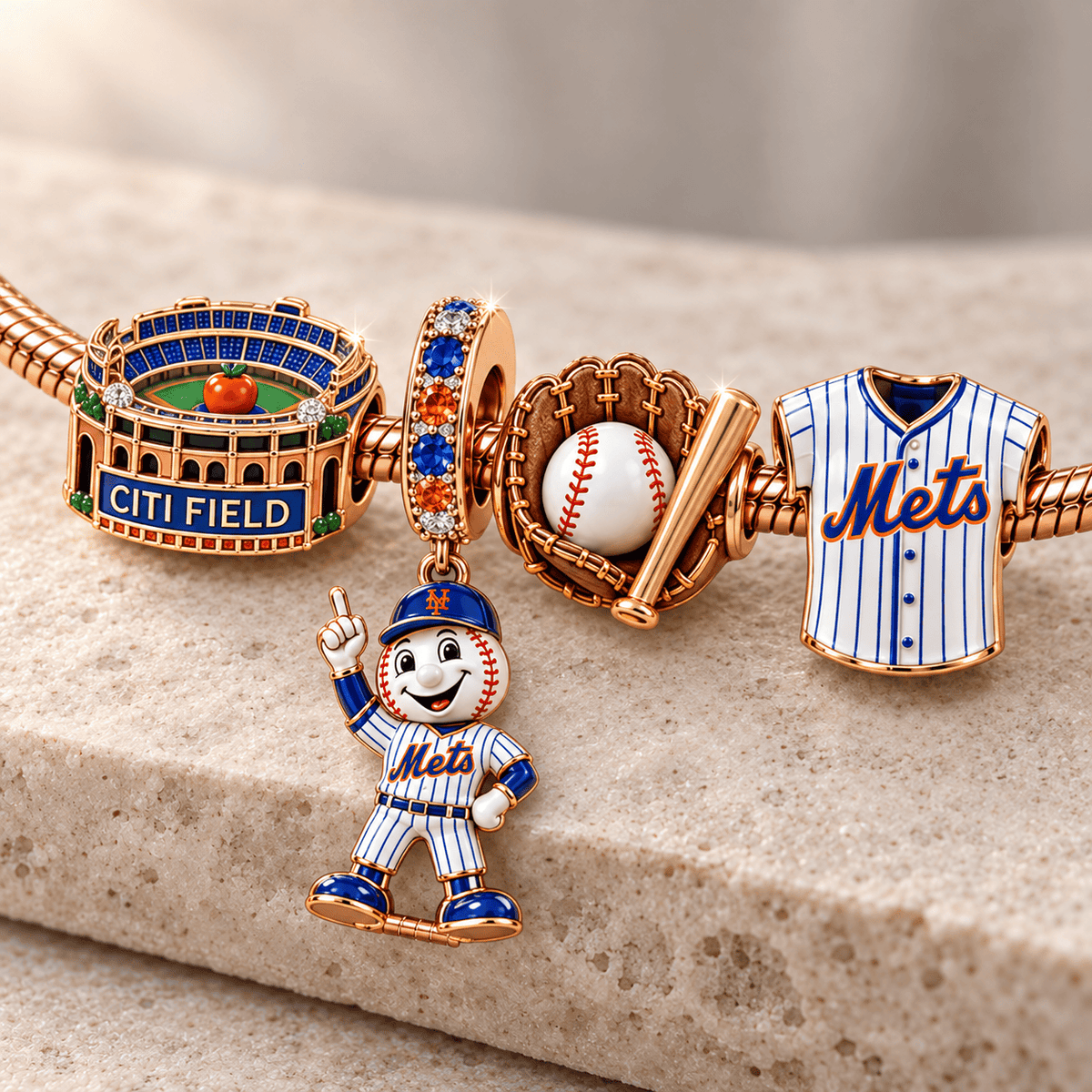 NYM Rose Gold Charm Bracelet Set TMH