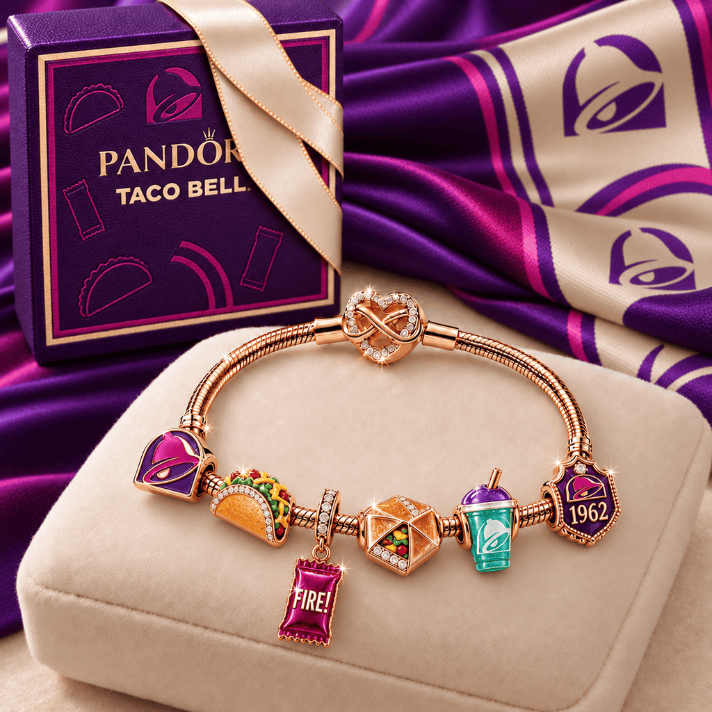 TCB Rose Gold Charm Bracelet Set TMH